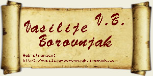 Vasilije Borovnjak vizit kartica